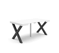 Mesa Consola Extensible Skraut Home, Mesa Auxiliar, Tapa, 58/160x90x73cm, Práctica y Versátil, Estilo Moderno, Fácil Montaje White 160cm