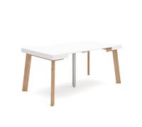 Skraut Home, Mesa Consola Extensible, Mesa Auxiliar, Tapa, 58/160x90x73cm, Práctica y Versátil, Varios colores disponibles White