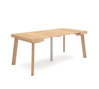 Mesa Consola Extensible Skraut Home, Mesa Auxiliar, Tapa, 58/180x90x73cm, Práctica y Versátil, Varios colores disponibles OAK