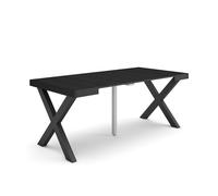 Skraut Home, Mesa Consola Extensible, Mesa Auxiliar, Tapa, 58/180x90x73cm, Práctica y Versátil, Varios colores disponibles Black 180 cm