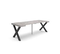 Mesa Consola Extensible Skraut Home, Mesa Auxiliar, Tapa, 58/222x90x73cm, Práctica y Versátil, Estilo Moderno, Fácil Montaje Cemento