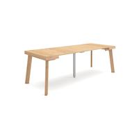 Mesa Consola Extensible Skraut Home, Mesa Auxiliar, Tapa, 58/222x90x73cm, Práctica y Versátil, Estilo Moderno, Fácil Montaje Oak