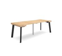 Mesa Consola Extensible Skraut Home, Mesa Auxiliar, Tapa, 58/222x90x73cm, Práctica y Versátil, Estilo Moderno, Fácil Montaje OAK