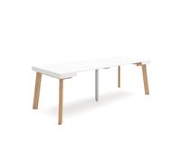 Mesa Consola Extensible Skraut Home, Mesa Auxiliar, Tapa, 58/222x90x73cm, Práctica y Versátil, Estilo Moderno, Fácil Montaje WHITE