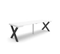 Mesa Consola Extensible Skraut Home, Mesa Auxiliar, Tapa, 58/262x90x73cm, Práctica y Versátil, Varios colores disponibles White
