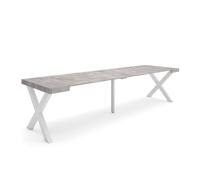 Mesa Consola Extensible Skraut Home, Mesa Auxiliar, Tapa, 58/302x90cm, Práctica y Versátil, Varios colores disponibles Cemento