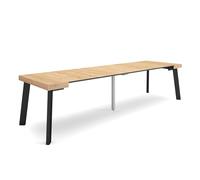 Mesa Consola Extensible Skraut Home, Mesa Auxiliar, Tapa, 58/302x90x73cm, Práctica y Versátil, Varios colores disponibles Oak