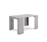 Skraut Home Mesa consola extensible – plegable para 6 comensales, estilo moderno, cemento – 140 cm