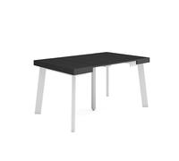 Skraut Home, Mesa Consola Extensible, Mesa Auxiliar, Tapa, 58/140x90x73cm, Práctica y Versátil, Estilo Moderno, Fácil Montaje Black