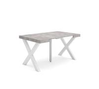 Skraut Home, Mesa Consola Extensible, Mesa Auxiliar, Tapa, 58/140x90x73cm, Práctica y Versátil, Estilo Moderno, Fácil Montaje Cemento 140cm