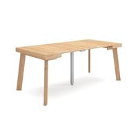 Skraut Home, Mesa Consola Extensible, Mesa Auxiliar, Tapa, 58/180x90x73cm, Práctica y Versátil, Varios colores disponibles OAK
