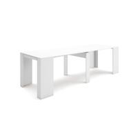 Skraut Home, Mesa Consola Extensible, Mesa Auxiliar, S III, Práctica y Versátil, Estilo Moderno, Fácil Montaje, varias longitudes disponibles White 260