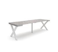 Skraut Home, Mesa Consola Extensible, Mesa Auxiliar, Tapa, 58/262x90x73cm, Práctica y Versátil, Varios colores disponibles Cemento