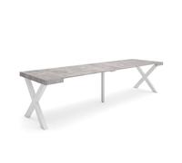 Skraut Home, Mesa Consola Extensible, Mesa Auxiliar, Tapa, 58/302x90cm, Práctica y Versátil, Varios colores disponibles Cemento