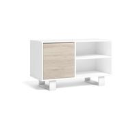 Skraut Home - Mueble TV con puerta - salón comedor - Modelo WIND - acabado Bi-Color - dos longitudes posibles 95x40x57cm y 137x40x57cm - Varios colores disponibles