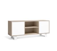 Skraut Home - Mueble TV con puerta - salón comedor - Modelo WIND - acabado Bi-Color - dos longitudes posibles 95x40x57cm y 137x40x57cm - Varios colores disponibles