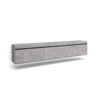 Skraut Home | Mueble TV | Televisión | Muebles de salón, almacenaje | 240x45x35 cm | Colgado, Suspendido | Estilo Moderno | Cemento