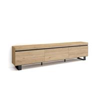 Skraut Home | Mueble TV | Televisión | Muebles de salón, almacenaje | 240x57x35 cm | Diseño Industrial | Estilo Moderno | Roble