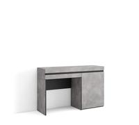 Skraut Home, Tocador con cajón, Dormitorio, 121x35x75cm, Módulo una puerta, Estilo Moderno, Varios colores Cement