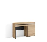 Skraut Home, Tocador con cajón, Dormitorio, 121x35x75cm, Módulo una puerta, Estilo Moderno, Varios colores Oak