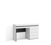 Skraut Home, Tocador con cajón para Dormitorio o habitación, 127x35x75cm, Cajonera de cuatro cajones, Estilo Moderno White