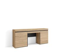 Skraut Home | Tocador | Dormitorio habitación | 177x75x35 cm | con cajón | Cómoda, Cajonera | Estilo Moderno | Roble