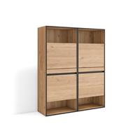Zapatero Skraut Home, Armario para zapatos y botas, 120x35x145cm, 120x35x145cm, Dormitorio, habitación, varios colores disponibles Oak