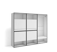 Skraut Home, Zapatero, Armario para zapatos y botas, 180x35x145cm, Vestidor abierto, Estilo Moderno, Varios colores disponibles White