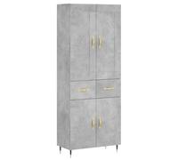 SKTQYQO Aparador gris cemento 69,5 x 34 x 180 cm madera multicapa