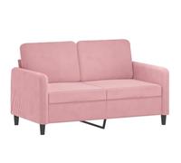 SKTQYQO Juego de 2 sofás de 2 plazas de terciopelo rosa con cojines