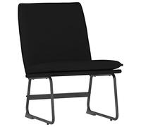SKTQYQO Silla Lounge de tela negra 52 x 75 x 76 cm