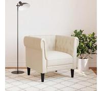 SKTQYQO Sillón Chesterfield de lino 78 x 74 x 74 cm