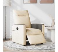 SKTQYQO Sillón eléctrico reclinable, color crema y negro, 69 x 86 x 100 cm