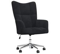 SKTQYQO Sillón Relax terciopelo negro 61,5 x 69 x 94,5 - 102 cm