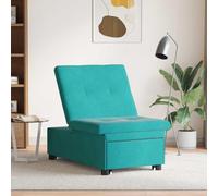 SKTQYQO Sofá cama terciopelo turquesa 194 x 67 x 82 cm