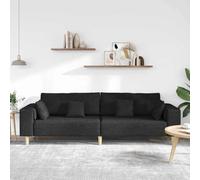 SKTQYQO Sofá con cojín negro 250 x 77 x 76 cm Tela