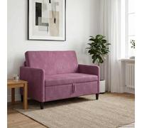SKTQYQO Sofá de 2 plazas con almacenamiento morado 122 x 78 x 87 cm poliéster