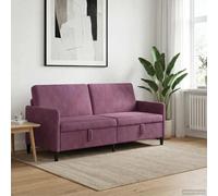 SKTQYQO Sofá de 3 plazas con almacenamiento morado 192 x 78 x 87 cm poliéster
