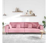 SKTQYQO Sofá rosa 250 x 77 x 76 cm terciopelo 4 plazas