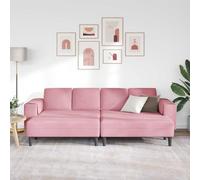 SKTQYQO Sofá salón 3 plazas rosa 250 x 188 x 76 cm