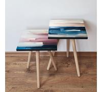 Skye Decor, 2Shp419: Juego de dos mesas auxiliares, multicolor, 100% MDF, 35 x 35 x 47 cm