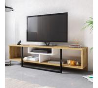 Skye Decor, Asal (150) - Roble, Blanco, , Mesa de televisión, Blanco, 100% tablero de partículas con revestimiento de melamina, 149,4 x 35,2 x 40,2 cm