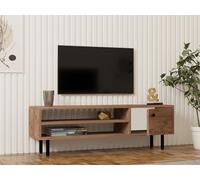 Skye Decor, Ávila: Estante para TV, madera de pino atlántico, 100% aglomerado revestido de melamina, color pino atlántico, 120 x 30 x 38 cm
