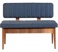 Skye Decor, Azul oscuro de Vina Bank, Nogal, Bancos, Banco, Nogal, 110 x 85 x 40 cm