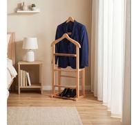 Skye Decor, Beta Double: Zapatero doble, diseño natural, para hombre, material: madera, dimensiones: 33,5 x 46 x 120 cm