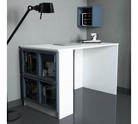 Skye Decor, Caja - Blanco, Azul, Escritorio, Blanco, 100% tablero de partículas melaminado, 120 x 65 x 75 cm