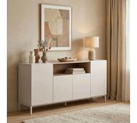 Skye Decor, consola de alta calidad, 100% melamina, acabado en roble arena y zafiro, 160 cm