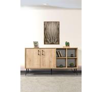 Skye Decor, consola de alta calidad (de 3 piezas) en roble saphir, 100% melamina