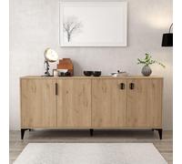 Skye Decor, consola de alta calidad (de 3 piezas) en roble saphir, 100% melamina