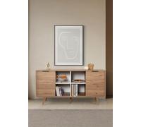 Skye Decor, consola de alta calidad (de 3 piezas) en roble saphir, 100% melamina
